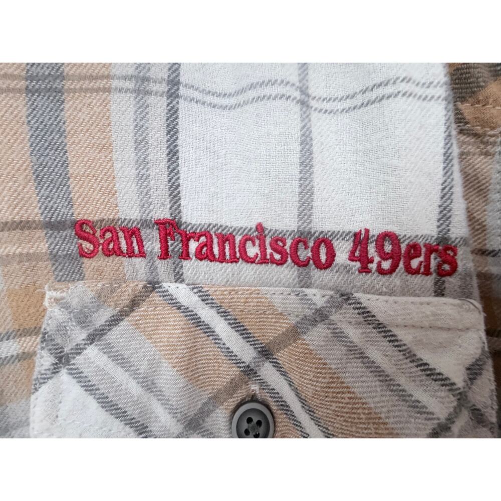 NFL San Francisco 49ers Flannel Shirt Mens XL Plaid Darius Rucker Button Up - Picture 5 of 5